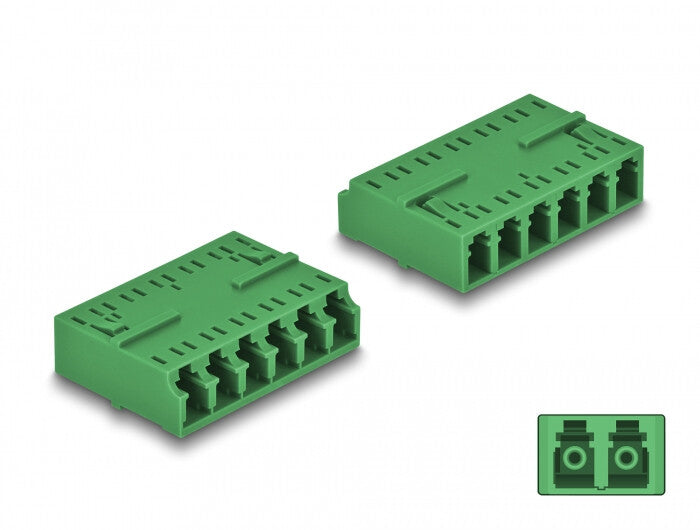 DeLOCK 87925 fiber adapter LC/LC 1 stk Grøn