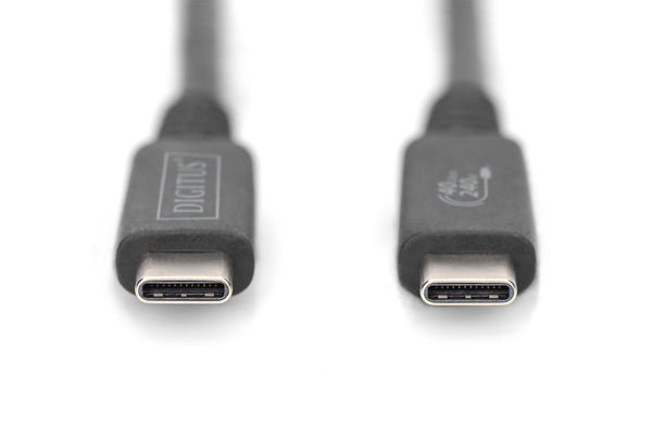 Digitus AK-300343-008-S USB-kabel USB4 Gen 2x2 1 m USB C 40 Gbit/sek. 100 W Sort