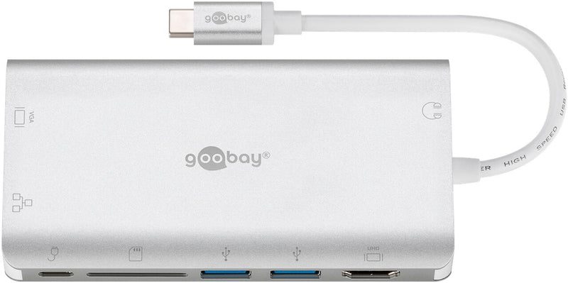 Goobay 49850 interface hub USB Type-C 5000 Mbit/s Sølv