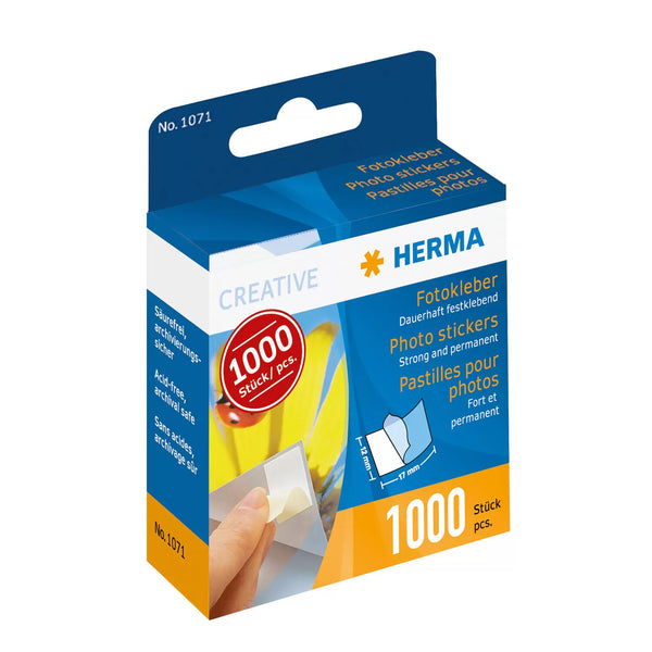 HERMA 1071 fotohjørne 1000 stk Hvid