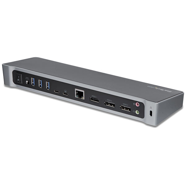 StarTech.com DK30CH2DEPUE dockingstation Ledningsført USB 3.2 Gen 1 (3.1 Gen 1) Type-C Sort, Sølv