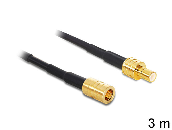 DeLOCK 88648 koaxial kabel RG-174 3 m SMB Sort