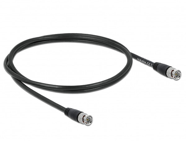 DeLOCK 80081 koaxial kabel 1 m BNC Sort
