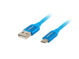 Lanberg CA-USBM-20CU-0010-BL USB-kabel USB 2.0 1 m Micro-USB A USB A 0,48 Gbit/sek. Blå