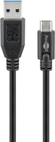 Goobay 71221 USB-kabel USB 3.2 Gen 1 (3.1 Gen 1) 2 m USB A USB C 5 Gbit/sek. Sort