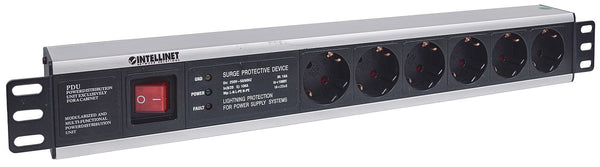 Intellinet 713962 strømforsyningsenhed (PDU) 6 AC stikkontakt(er) 1.5U Sort