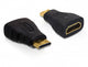 DeLOCK 65244 kabel kønsskifter 19-p HDMI-C M 19-p HDMI-A F Sort