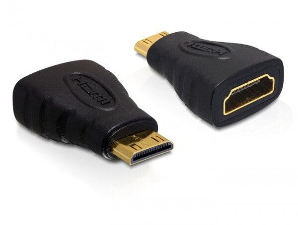 DeLOCK 65244 kabel kønsskifter 19-p HDMI-C M 19-p HDMI-A F Sort
