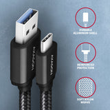 Axagon BUCM3-AM20AB USB-kabel USB 3.2 Gen 1 (3.1 Gen 1) 2 m USB C USB A 5 Gbit/sek. Sort