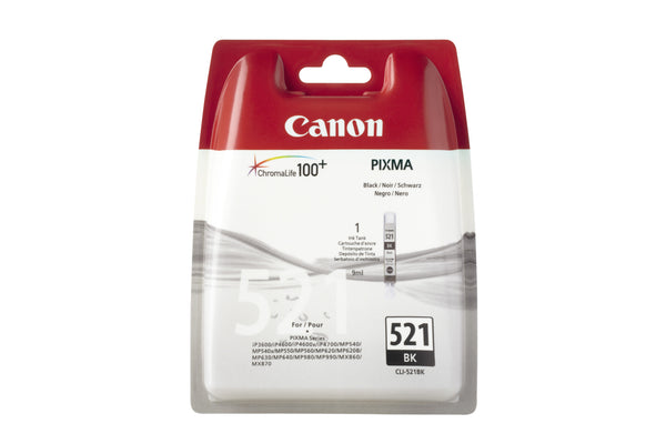 Canon CLI-521BK blækpatron 1 stk Original Sort