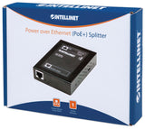 Intellinet 560443 netværks-splitter Strøm over Ethernet (PoE) Sort