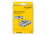 DeLOCK 64046 interface hub USB 3.2 Gen 1 (3.1 Gen 1) Type-A 5000 Mbit/s Sølv