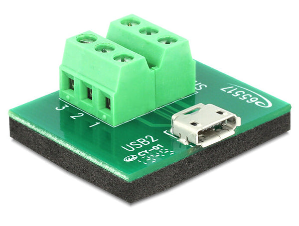 DeLOCK 65517 kabel kønsskifter Micro USB 6p Sort, Grøn