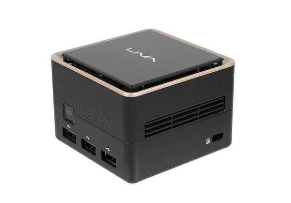 ECS LIVA Q3 Plus AMD Ryzen R1505G 4 GB DDR4-SDRAM 64 GB eMMC Mini PC Sort