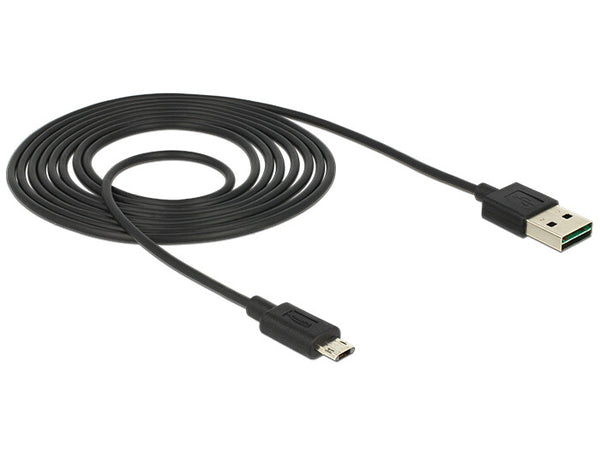 DeLOCK 83850 USB-kabel USB 2.0 2 m USB A Micro-USB B 0,48 Gbit/sek. Sort