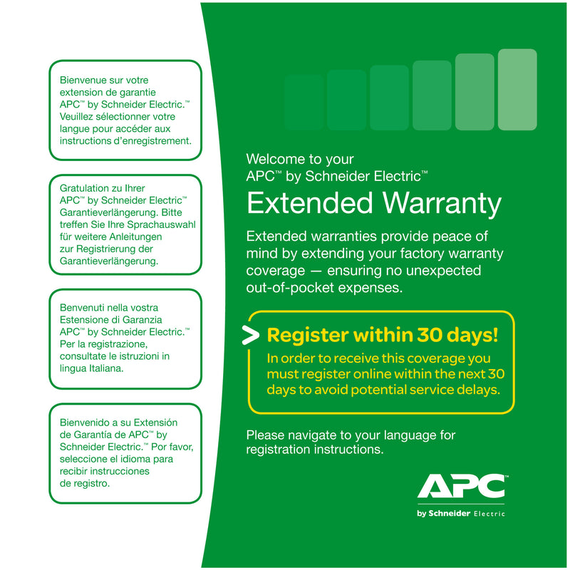 APC Service Pack 3 Year Extended Warranty 3 År