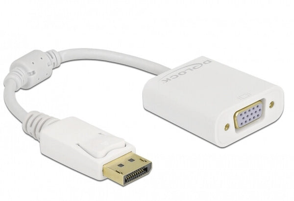 DeLOCK 61007 videokabel adapter 0,15 m DisplayPort VGA (D-Sub) Hvid