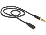 DeLOCK 84716 lydkabel 0,5 m 3.5mm Sort