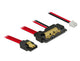 DeLOCK 85238 SATA-kabel 0,1 m SATA 7-pin + Molex (4-pin) SATA 22-pin Sort
