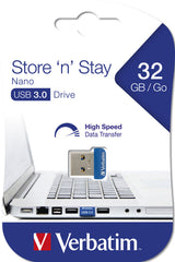 Verbatim Store 'n' Stay Nano USB-nøgle 32 GB USB Type-A 3.2 Gen 1 (3.1 Gen 1) Blå