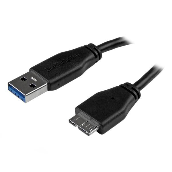 StarTech.com USB3AUB3MS USB-kabel USB 3.2 Gen 1 (3.1 Gen 1) 3 m USB A Micro-USB B 5 Gbit/sek. Sort