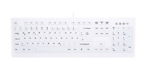 Contour Design Active Key AK-C8100F-U1-W/GE tastatur Medicinsk USB QWERTZ Tysk Hvid