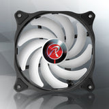 RAIJINTEK EOS 12 RBW ADD Bundkort, Processor Ventilator 12 cm Sort, Hvid 2 stk