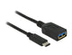 DeLOCK 0.15m USB 3.1 USB-kabel USB 3.2 Gen 2 (3.1 Gen 2) 0,15 m USB C USB A 5 Gbit/sek. Sort