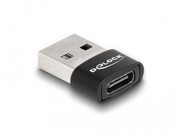 DeLOCK 60002 kabel kønsskifter USB A USB C Sort