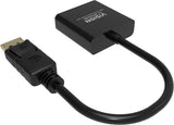 Vision TC-DPVGA/BL videokabel adapter DisplayPort VGA (D-Sub) Sort