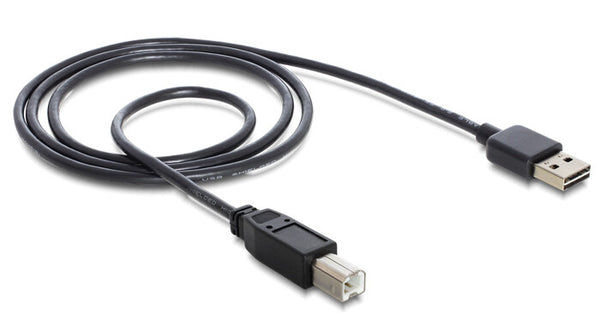 DeLOCK 1m USB 2.0 A - B m/m USB-kabel USB A USB B 0,48 Gbit/sek. Sort