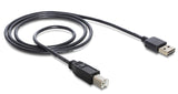 DeLOCK 3m USB 2.0 A - B m/m USB-kabel USB A USB B Sort