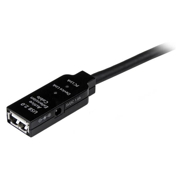 StarTech.com USB2AAEXT15M USB-kabel USB 2.0 15 m USB A Sort
