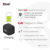 CLUB3D CAC-1909EU oplader til mobil enhed Mobiltelefon, Laptop, Smartphone Sort Vekselstrøm Indendørs