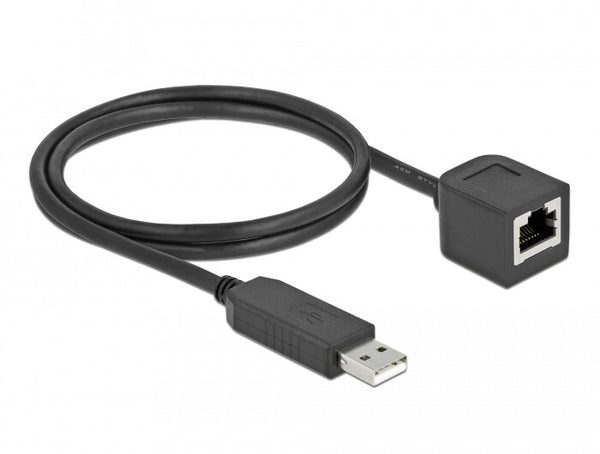 DeLOCK 64164 serielkabel Sort 1 m USB Type-A RJ-45