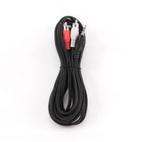 Gembird 5m, 3.5mm/2xRCA, M/M lydkabel Sort, Rød, Hvid