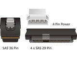 DeLOCK 83146 Serial Attached SCSI (SAS)-kabel 1 m Sort, Rød, Hvid