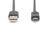 Digitus AK-300148-030-S USB-kabel USB 2.0 3 m USB A USB C 0,48 Gbit/sek. Sort