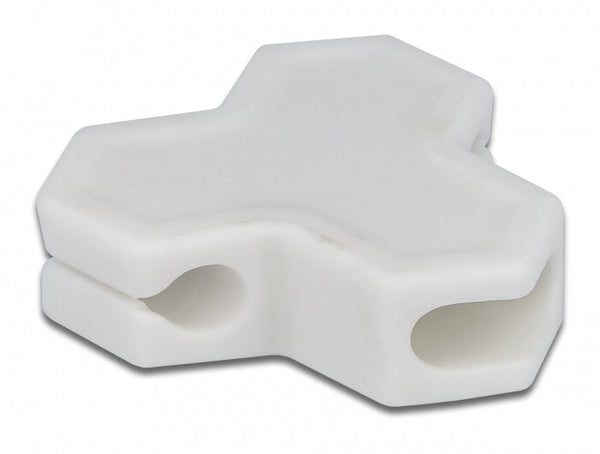 DeLOCK 18401 kabelorganisator Skrivebord Kabelholder Hvid 2 stk