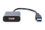 Digitus DA-70841 USB grafisk adapter Sort