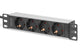 Digitus DN-95418 strømforsyningsenhed (PDU) 4 AC stikkontakt(er) 0U/1U Sort