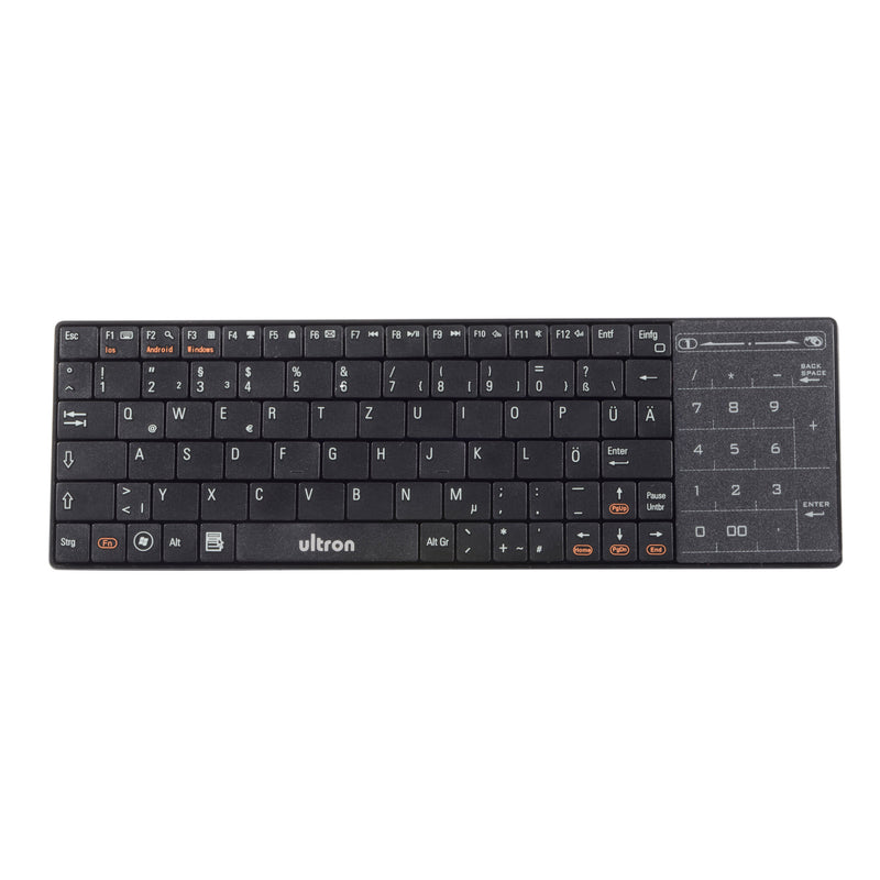 Ultron UMT-BT tastatur Bluetooth QWERTZ Tysk Sort