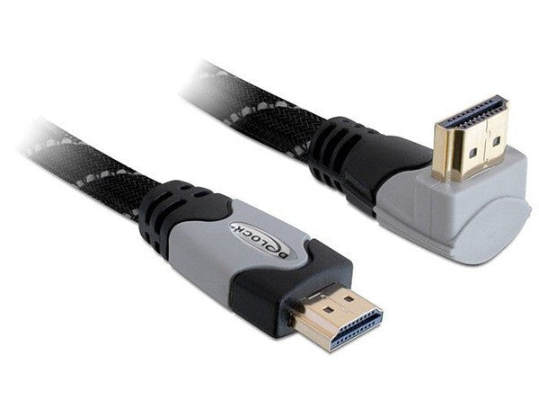 DeLOCK 5m High Speed HDMI 1.4 HDMI-kabel HDMI Type A (Standard) Sort, Grå