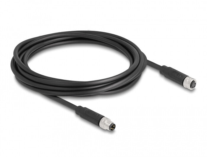 DeLOCK 80140 sensor- & aktuatorkabel 3 m M8 Sort
