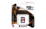 Kingston Technology 256 GB Canvas React Plus SDXC UHS-II 300R/260W U3 V90 i fuld HD/4K/8K