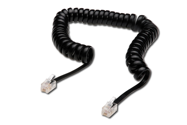 Digitus AK-460101-040-S telefonkabel 4 m Sort, Transparent