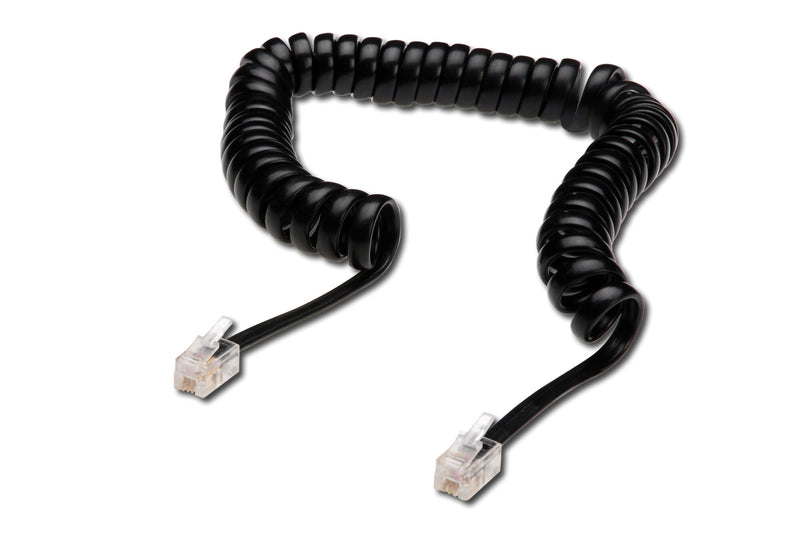Digitus AK-460101-040-S telefonkabel 4 m Sort, Transparent