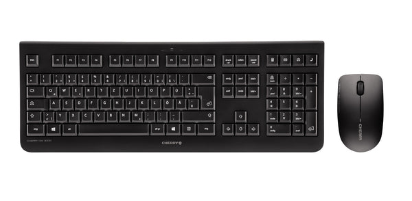 CHERRY DW 3000 tastatur Mus inkluderet Universel RF trådløst AZERTY Belgisk Sort