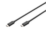 Digitus AK-300138-010-S USB-kabel USB 3.2 Gen 2 (3.1 Gen 2) 1 m USB C Sort
