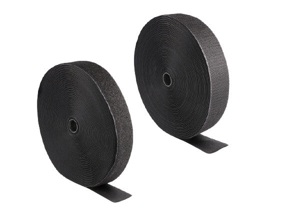 DeLOCK 20856 velcro lynlås Nylon, Polyester Sort